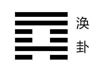 涣卦第五爻，爻辞：九五：，涣汗其大号，涣王
